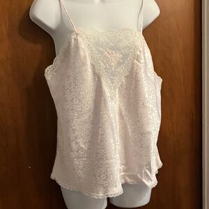 Lace Trim Satin Camisole Vintage. Size large